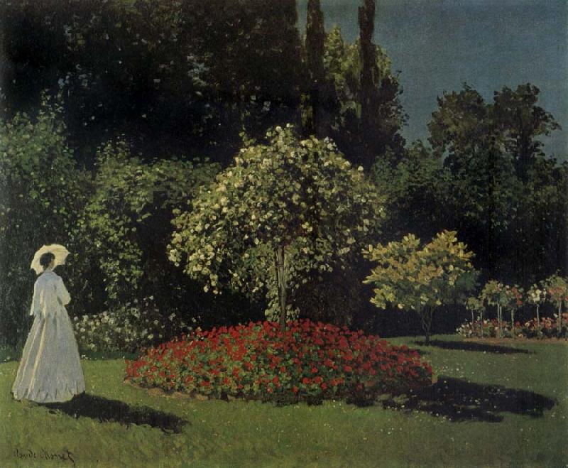 Claude Monet Lady in the Garden Germany oil painting art